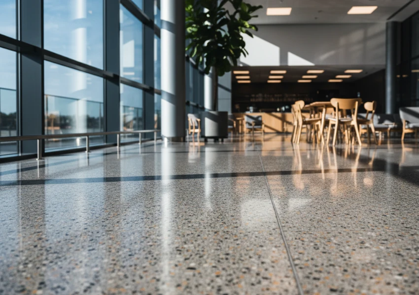 Ilustração para O Rigor Técnico na Aplicação de Piso Epóxi - SV Revestimentos Industriais: Etapas Essenciais